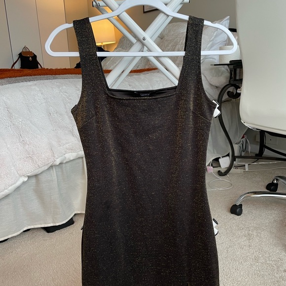 Forever21 Gold Shimmer Dress size S - Picture 2 of 5